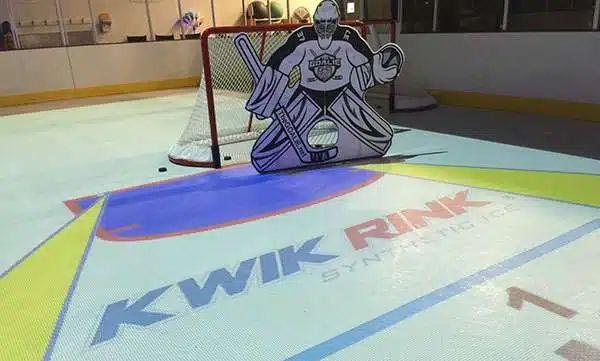 KwikRink offers the best synthetic ice for goalies